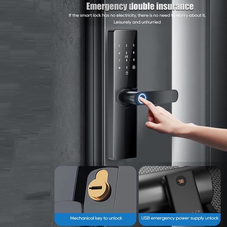 Z17 Tuya Smart WiFi Electronic Fingerprint Password Door Lock, 14.7cm, 16cm, 17cm, 18cm Z17 Tuya Smart WiFi Electronic Fingerprint Password Door Lock, 14.7cm, 16cm, 17cm, 18cm